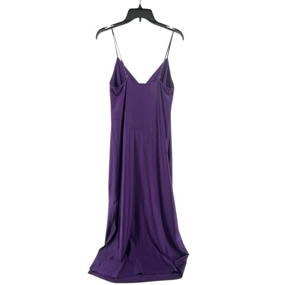 Zara Purple Satin Slip Maxi Dress Women’s Sleeveless Stretch Size Medium - Picture 8 of 14